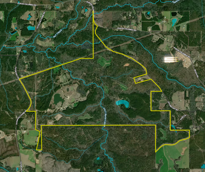 966 ac. Water Features Map HMR