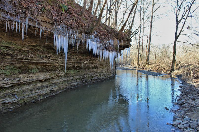 008 cool rock feature along Pawpaw creek in the south area of the property