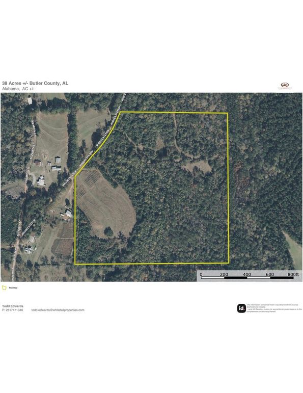 Aerial #1 Approx. 38 Acres Butler County, AL