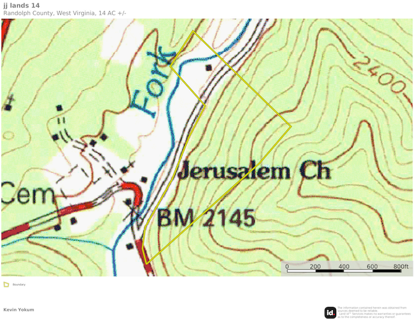 Rand Co WV 14 jj lands map 2 topo