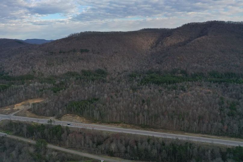 001 aerial drone shot from the northern boundary looking south to the ridgeline
