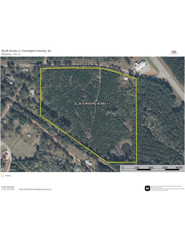 Aerial #1 Approx. 32.26 Acres Covington County, AL