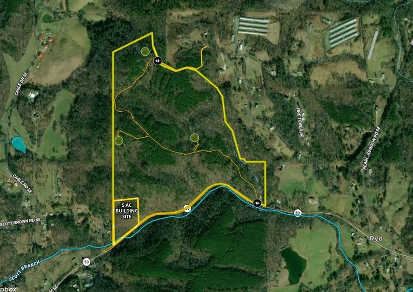 Gordon County 125 acres map