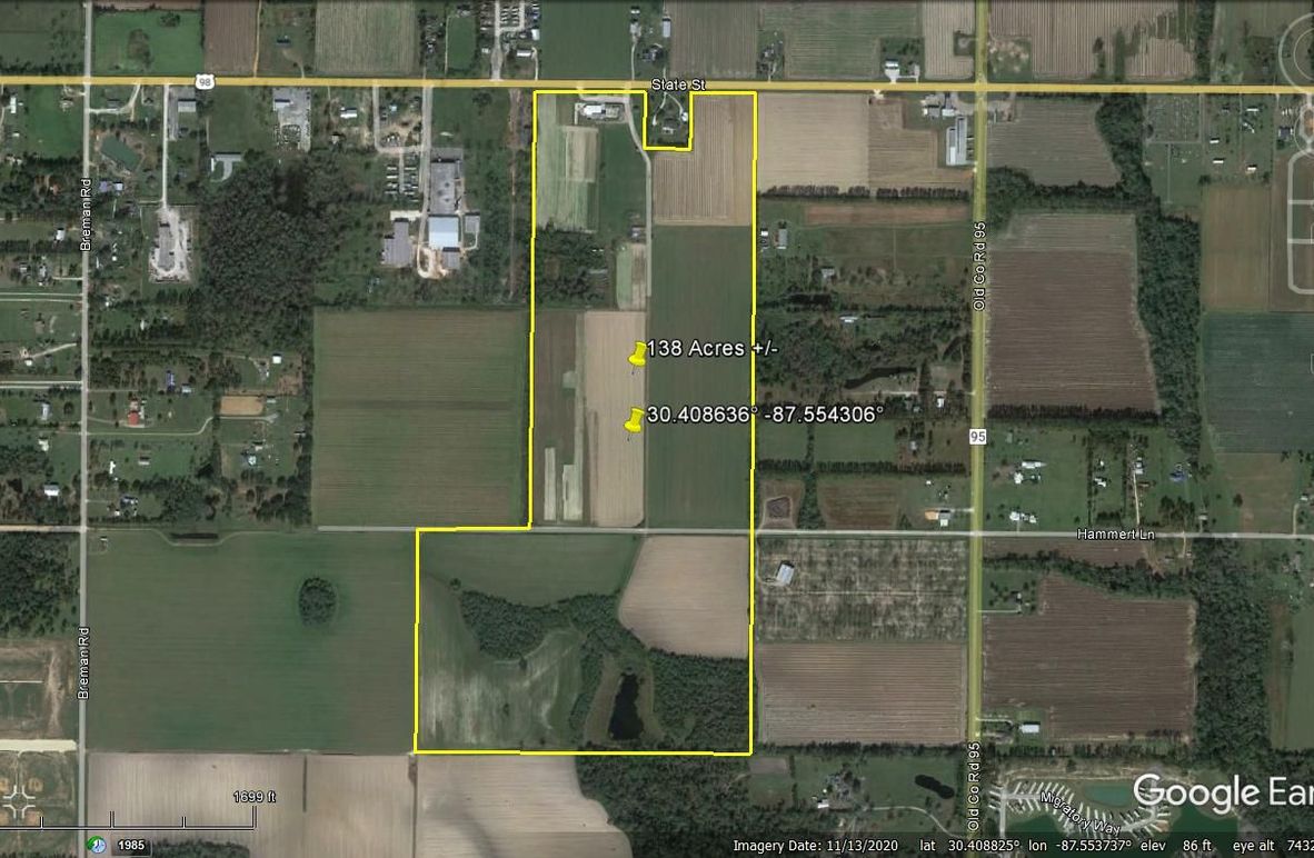 Aerial #1 Approx. 138 Acres Baldwin County, AL
