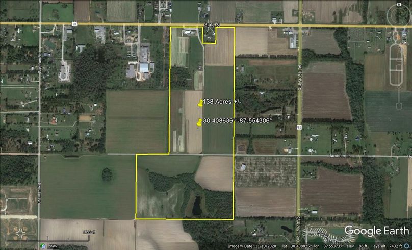 Aerial #1 Approx. 138 Acres Baldwin County, AL