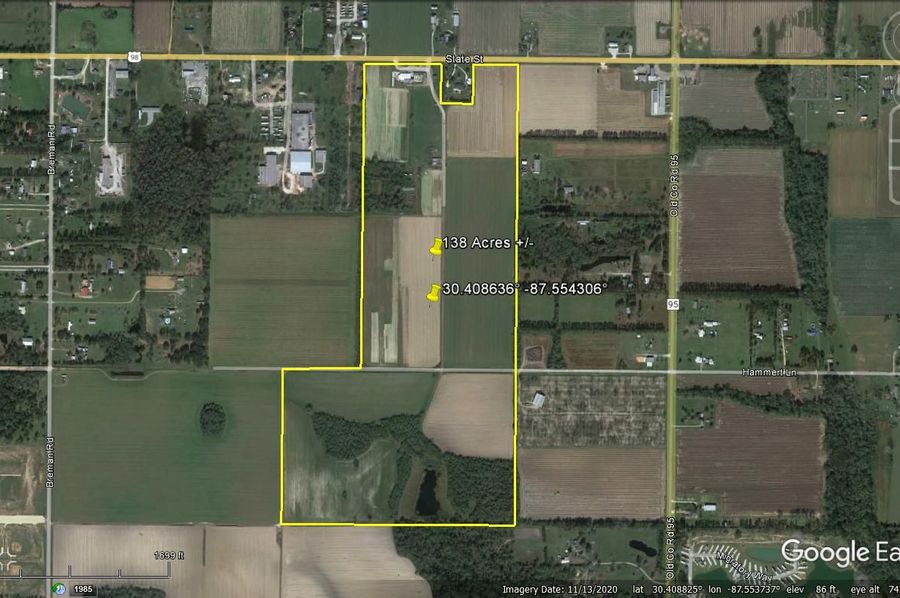 Aerial #1 Approx. 138 Acres Baldwin County, AL