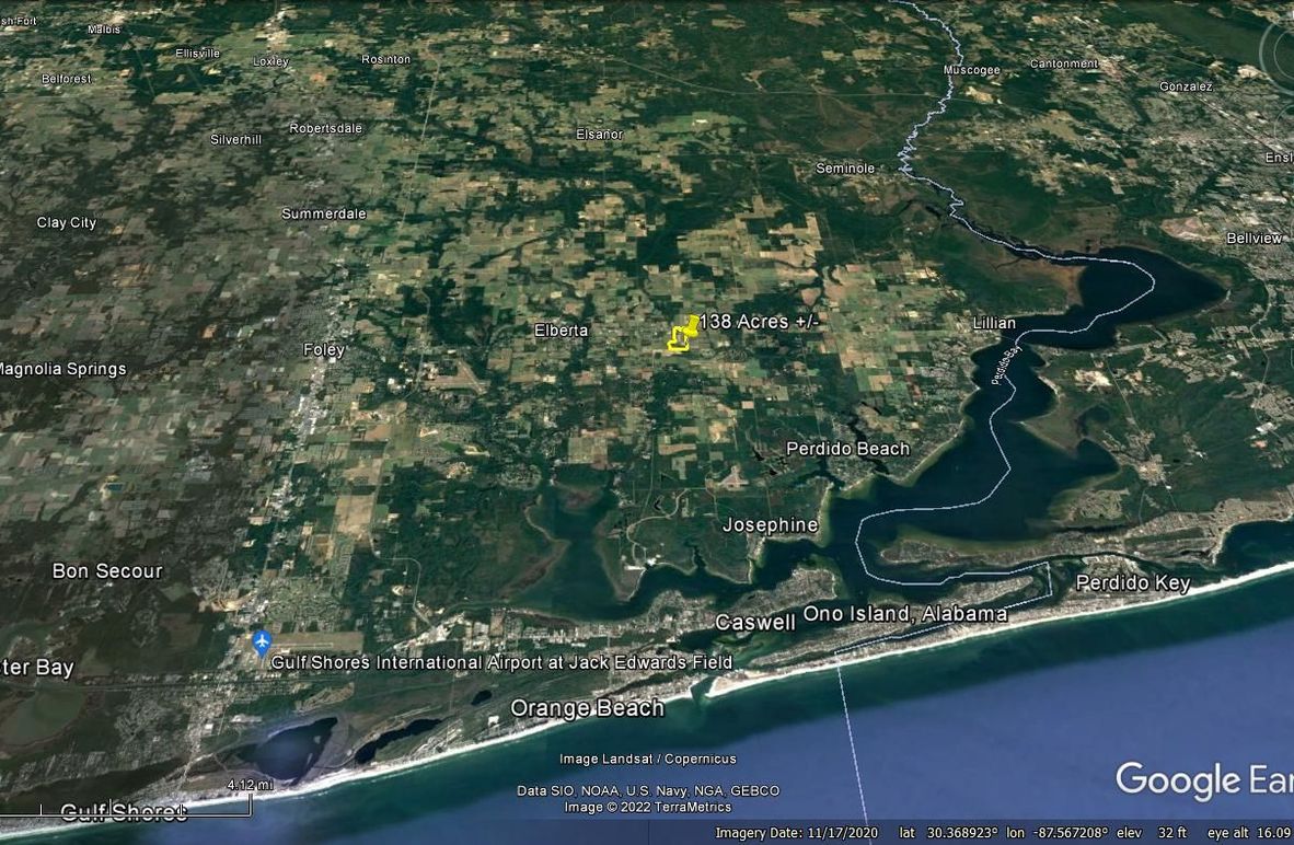 Aerial #6 Approx. 138 Acres Baldwin County, AL