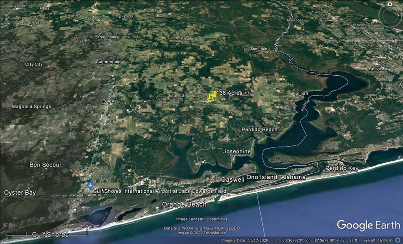Aerial #6 Approx. 138 Acres Baldwin County, AL
