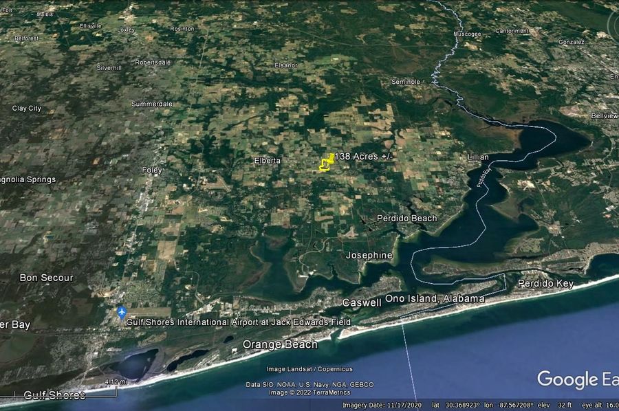 Aerial #6 Approx. 138 Acres Baldwin County, AL
