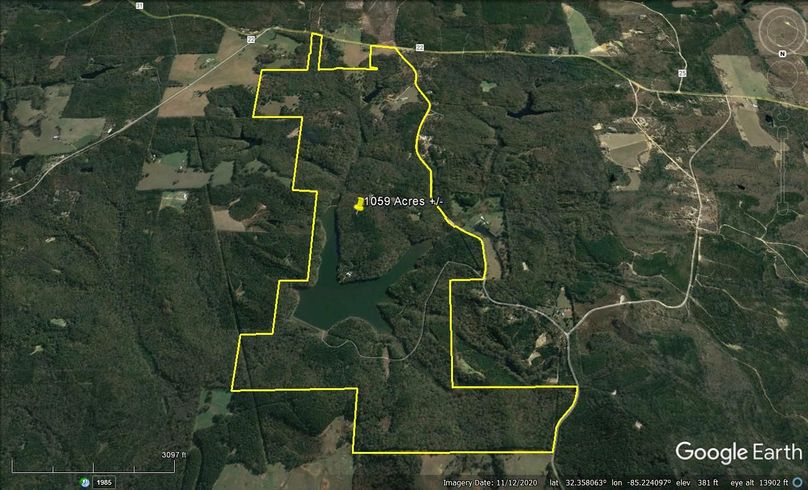 Aerial #4 Approx. 1059 Acres Russell County, AL