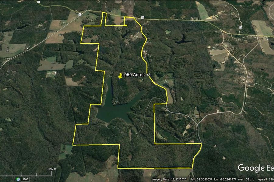 Aerial #4 Approx. 1059 Acres Russell County, AL