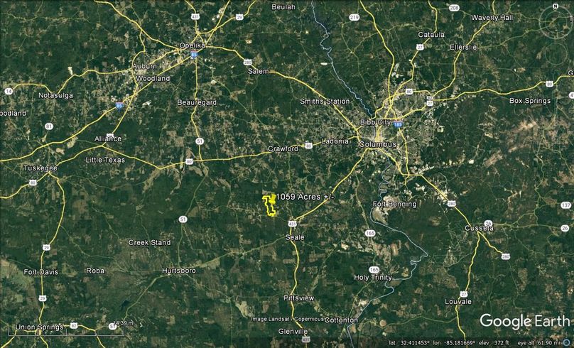 Aerial #6 Approx. 1059 Acres Russell County, AL
