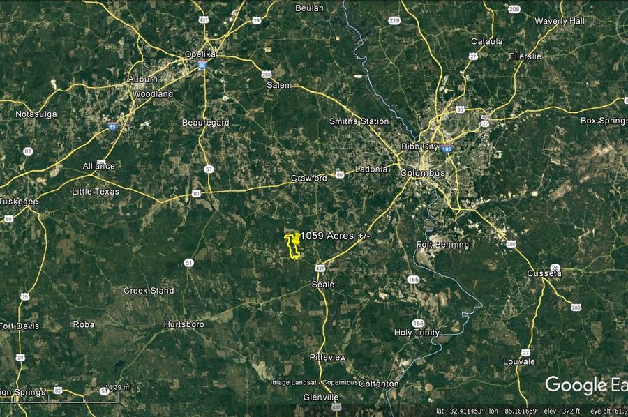 Aerial #6 Approx. 1059 Acres Russell County, AL