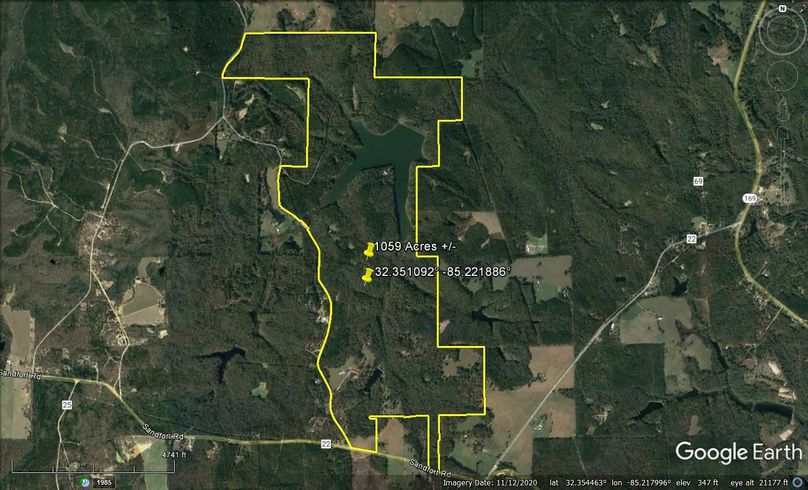 Aerial #1 Approx. 1059 Acres Russell County, AL