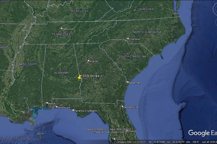 Aerial #8 Approx. 1059 Acres Russell County, AL
