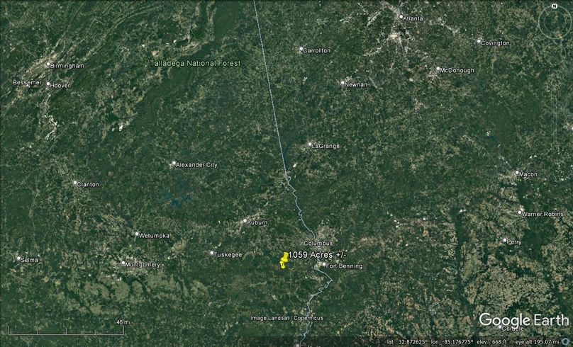 Aerial #7 Approx. 1059 Acres Russell County, AL