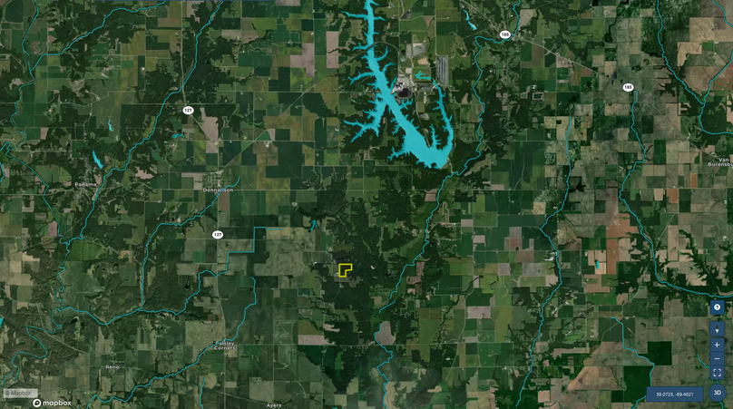 aerial showing Lake Coffeen