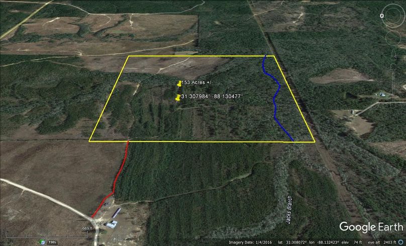 Aerial #3 Approx. 153 Acres Washington County, AL