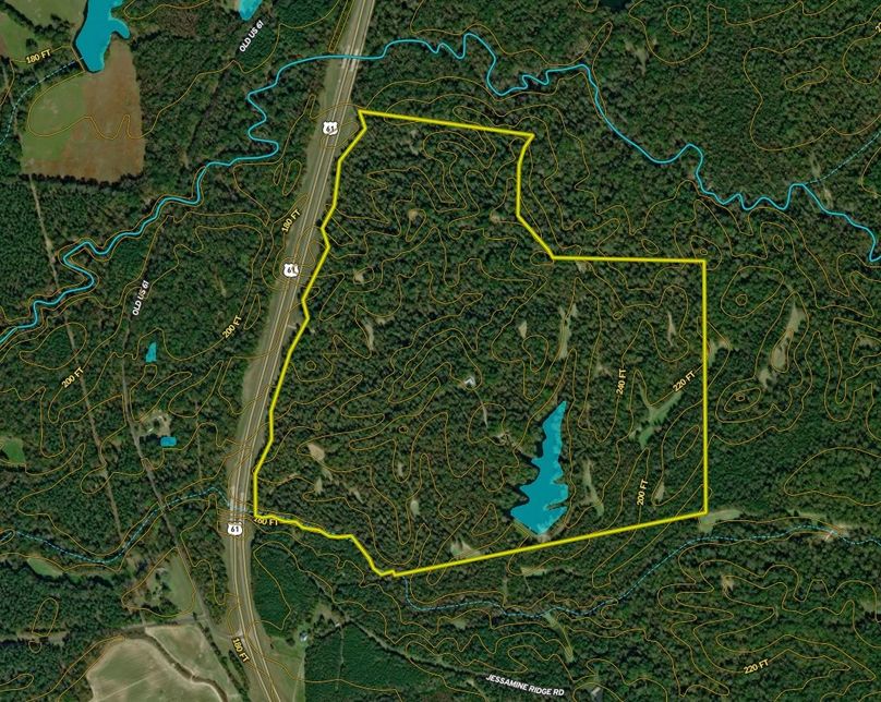 333 Jefferson co. Contour Map