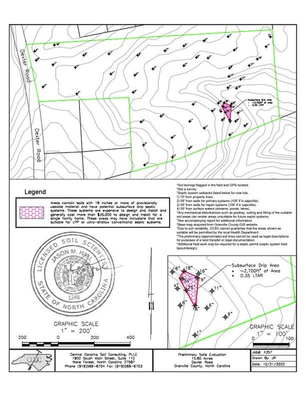 Dexter Road, soils map