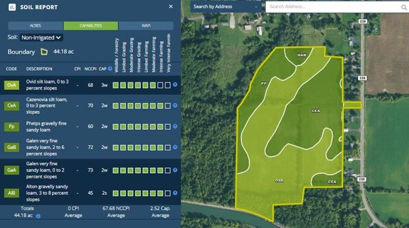Map right soil report