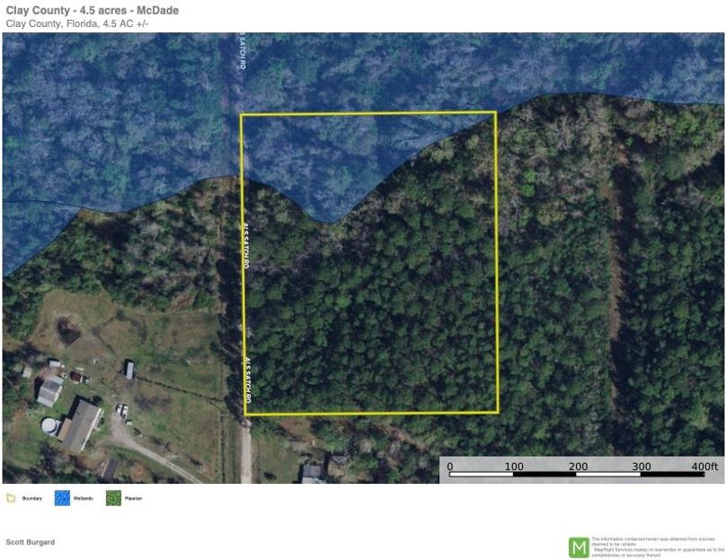 Property and wetlands map
