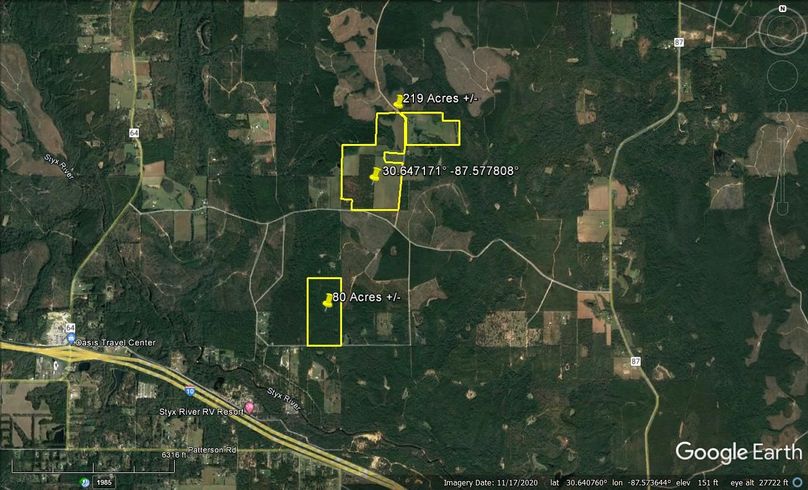 Aerial #1 Approx. 299 Acres Baldwin County, AL