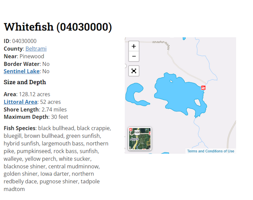 Whitefish lake Info