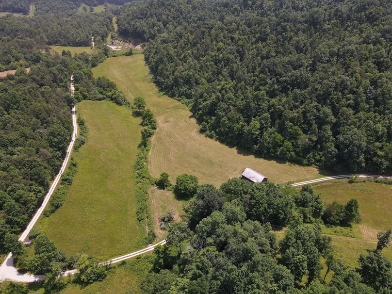 001 beautiful aerial drone shot looking SE down the valley