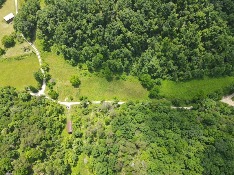 012 birds eye view looking straight down on the 2 barns