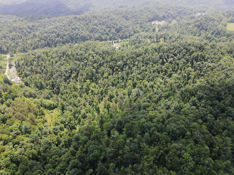 017 drone view looking straight South over the property
