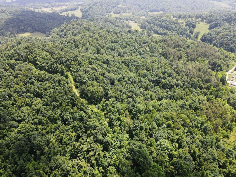 005 aerial drone shot looking northeast over the property