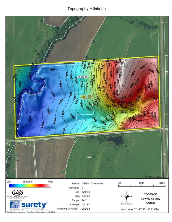 Cowley Finley 82.69 Hillshade
