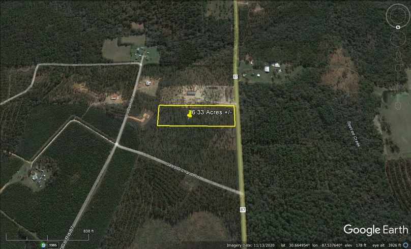 Aerial #4 Approx. 6.33 Acres Baldwin County, AL