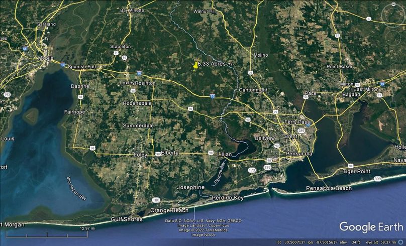 Aerial #6 Approx. 6.33 Acres Baldwin County, AL