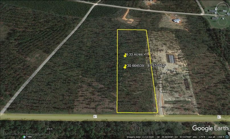 Aerial #3 Approx. 6.33 Acres Baldwin County, AL