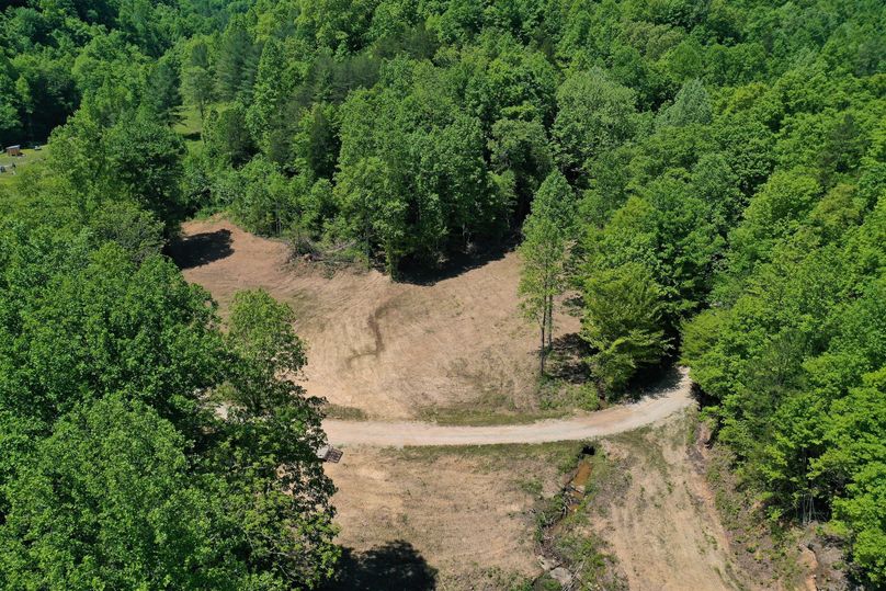 008 aerial drone shot looking south over the clearings