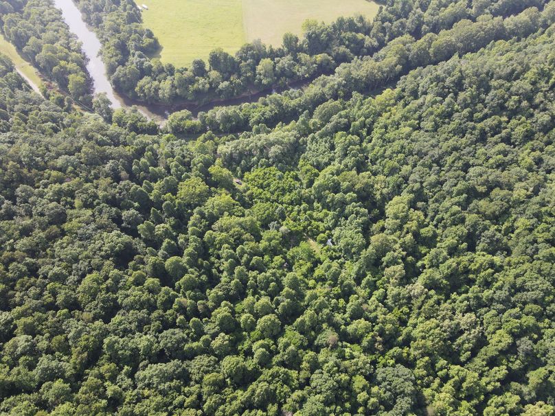 023 top down view looking over the entrance across from Levisa Fork