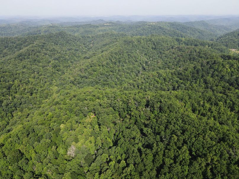 020 aerial shot looking West over the head of the valley