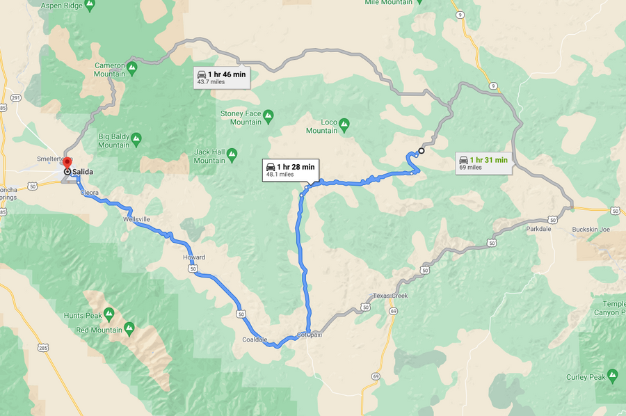 Fremont 60 Lamb Directions to Salida
