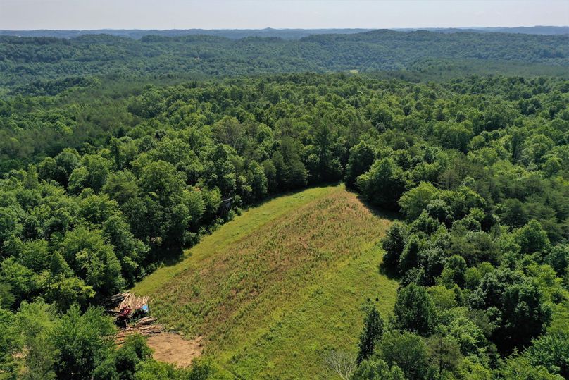 013 aerial drone shot of the nearly 2 acre field in the western area of the property
