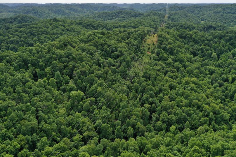 021 aerial drone shot from the north boundary looking south along the powerline ROW