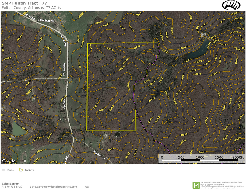 SMP Fulton Tract I 77 Acres - Google Contour