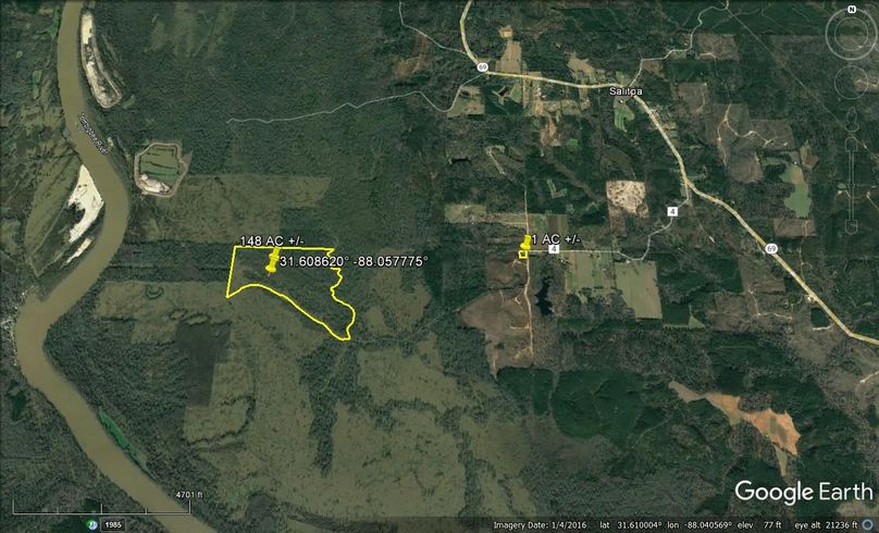 Aerial #2 Approx. 149 Acres Clarke County, AL