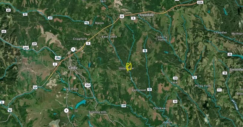 Harrison Co OH 71 Troyer - Zoomed Out Aerial