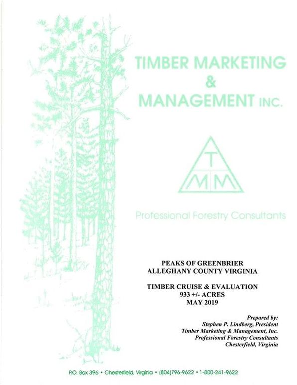 0Timber Survey Reoprt- Peaks of Greenbrier