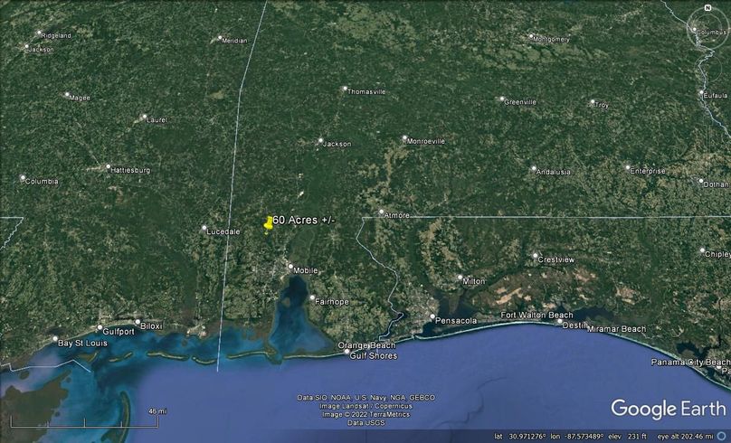 Aerial #7 Approx. 60 Acres Mobile County, AL