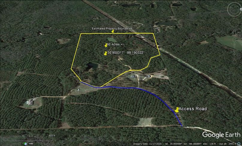 Aerial #5 Approx. 60 Acres Mobile County, AL