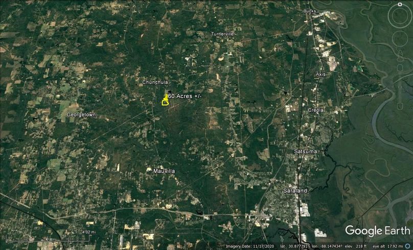 Aerial #6 Approx. 60 Acres Mobile County, AL