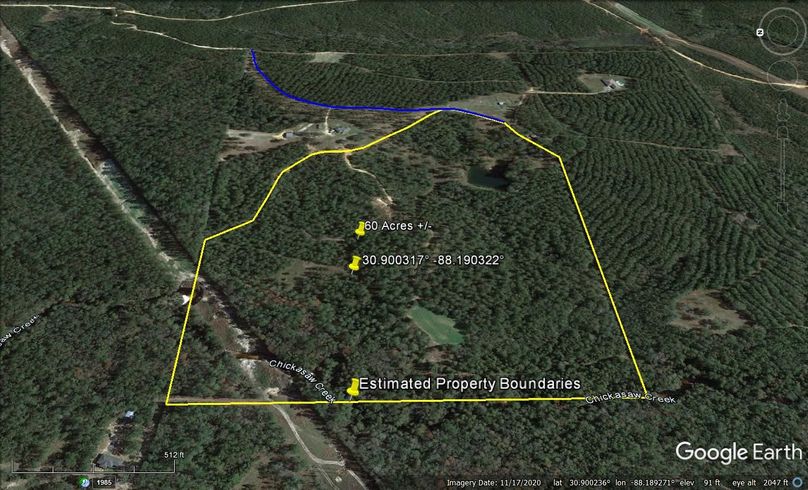 Aerial #3 Approx. 60 Acres Mobile County, AL